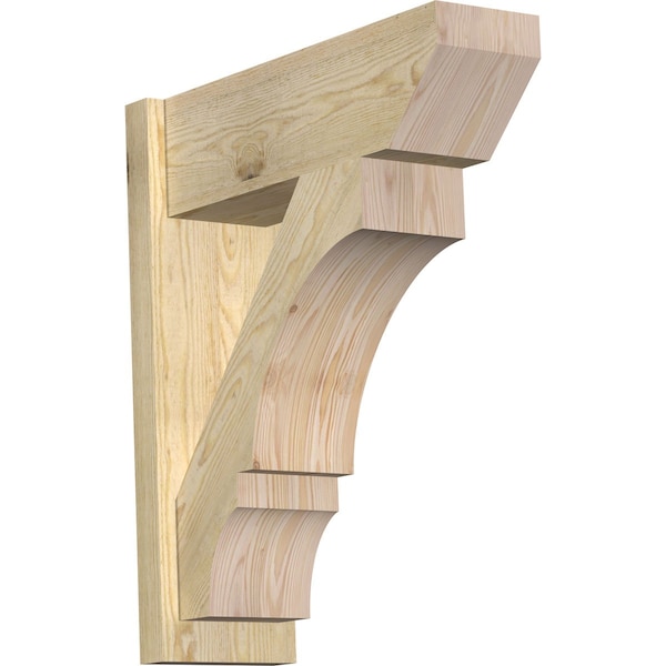 Ekena Millwork Balboa Slat Rough Sawn Outlooker, Douglas Fir, 8"W x 24"D x 28"H OUT08X24X28BOA06RDF - main